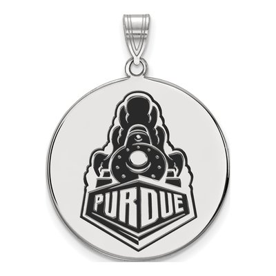 Purdue University Sterling Silver Extra Large Boilermakers Disc Pendant