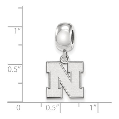University of Nebraska Sterling Silver Small Letter N Dangle Bead – view 5