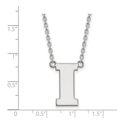 University of Iowa Sterling Silver Large Letter I Necklace – view 2