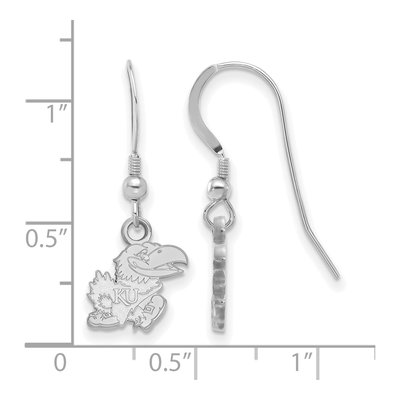University of Kansas Sterling Silver Jayhawk Earrings – view 2