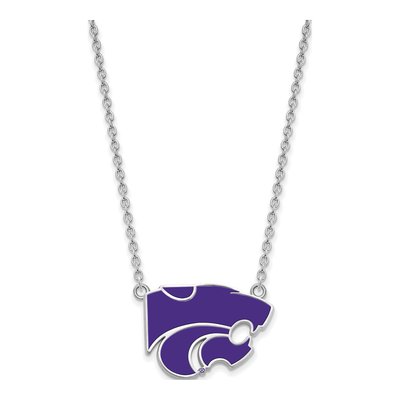 Kansas State University Sterling Silver Large Wildcats Necklace – view 2