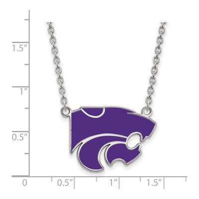 Kansas State University Sterling Silver Large Wildcats Necklace – view 3