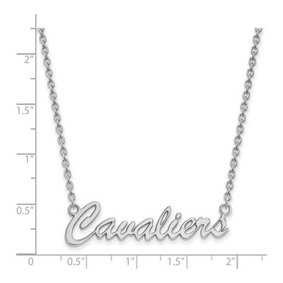 University of Virginia Sterling Silver Medium UVA Cavaliers Script Necklace – view 2