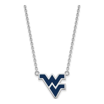 West Virginia University Sterling Silver Large WVU Enameled Pendant Necklace – view 2