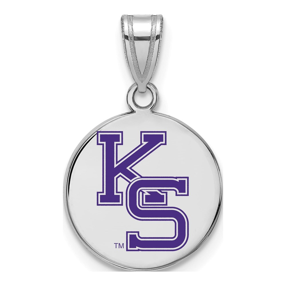 Kansas State Wildcats K-S Disc Pendant