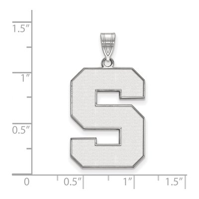 Michigan State University Sterling Silver Extra Large Letter S Pendant – view 2