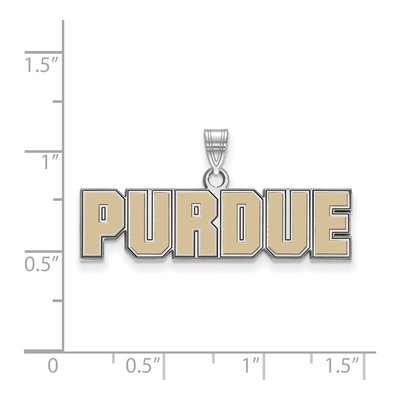 Purdue University Sterling Silver Small Enamel Pendant – view 2