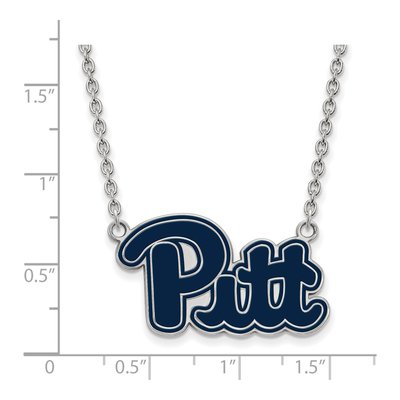 University of Pittsburgh Sterling Silver Large Pitt Panthers Pendant Necklace – view 3
