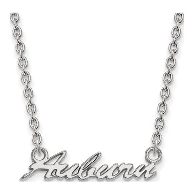 Auburn University Sterling Silver Medium Script Necklace
