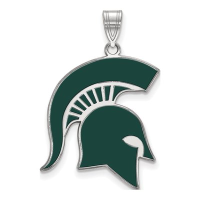 Michigan State University Sterling Silver Extra Large Spartan Pendant