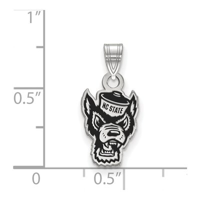 North Carolina State University Sterling Silver Small NC Wolf Pendant – view 2