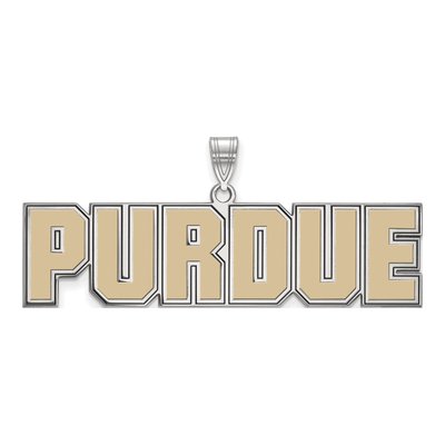 Purdue University Sterling Silver Large Enameled Pendant