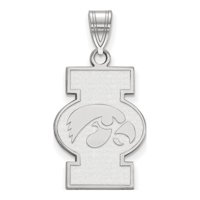 University of Iowa Sterling Silver Large Pendant