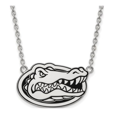 University of Florida Sterling Silver Large Gator Necklace