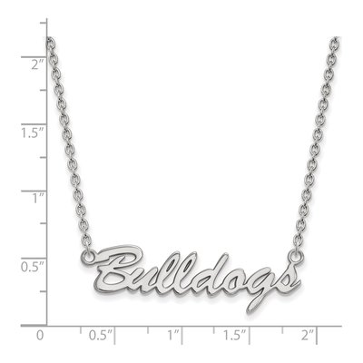 University of Georgia Sterling Silver UGA Bulldogs Script Necklace – view 2