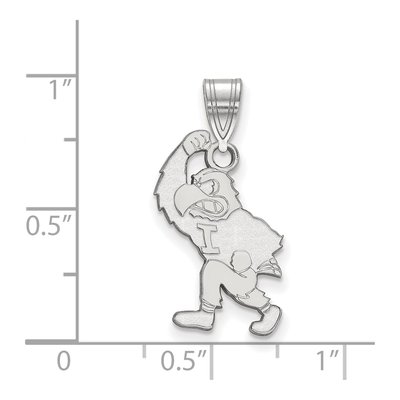 University of Iowa Sterling Silver Large Hawk Mascot Pendant – view 2