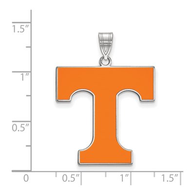 University of Tennessee Sterling Silver Extra Large Letter T Pendant – view 2