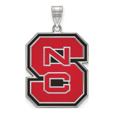 North Carolina State University Sterling Silver NC Wolfpack Extra Large Pendant