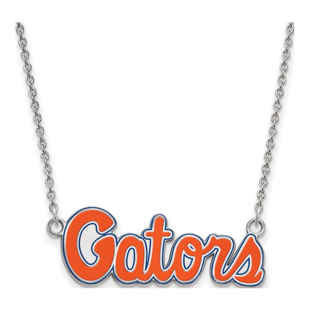 University of Florida Sterling Silver Small Of Gators Necklace