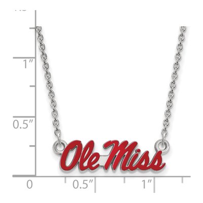 University of Mississippi Sterling Silver Small Ole Miss Pendant Necklace – view 2