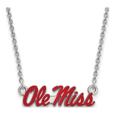 University of Mississippi Sterling Silver Small Ole Miss Pendant Necklace