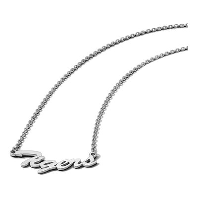 Louisiana State University Sterling Silver Medium LSU Tigers Script Pendant Necklace – view 3