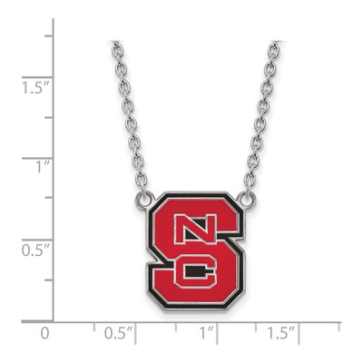 North Carolina State University Sterling Silver Large NC Wolfpack Necklace – view 2