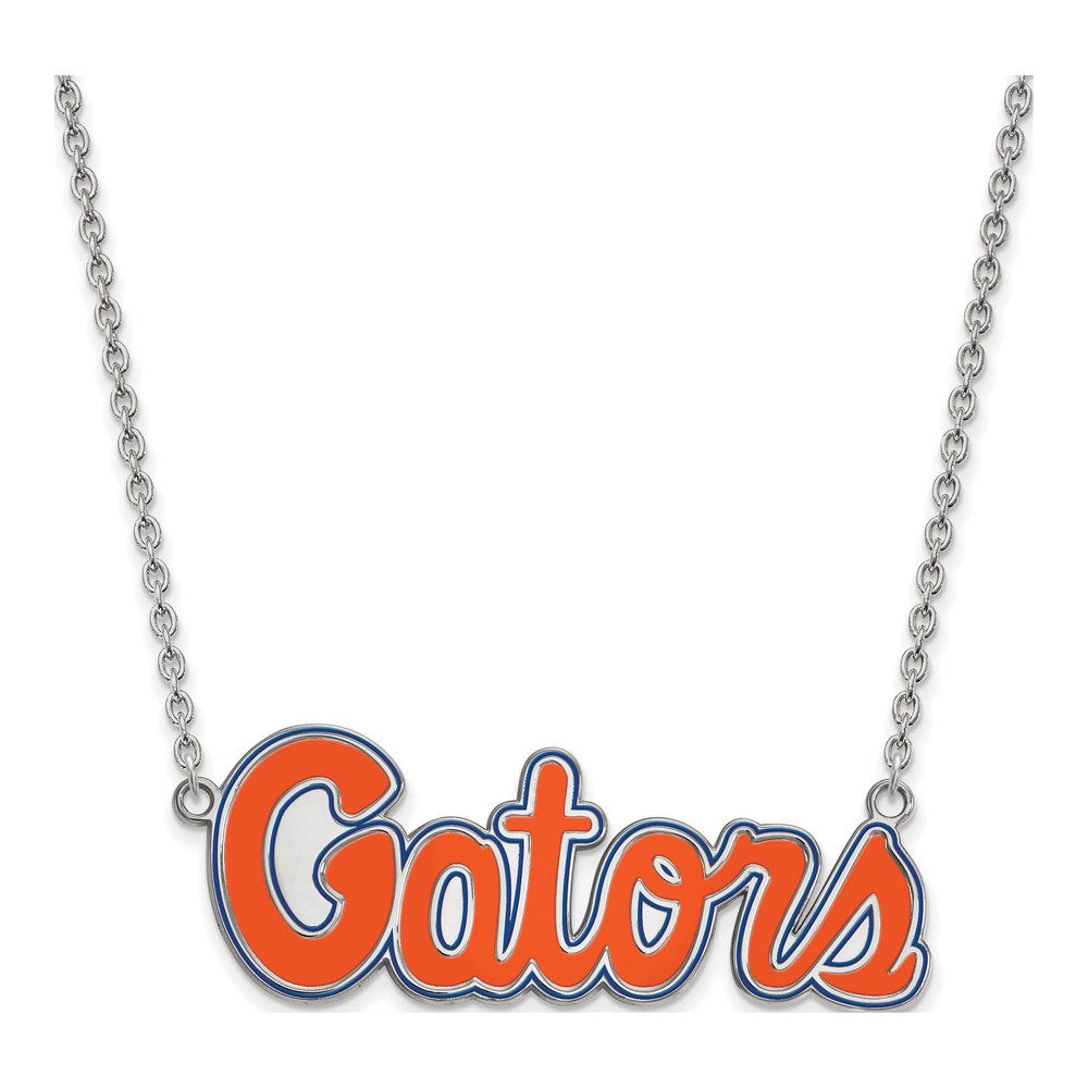 University of Florida Sterling Silver Large Of Gators Necklace