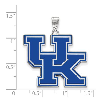 University of Kentucky Sterling Silver Extra Large Enamel Pendant – view 2