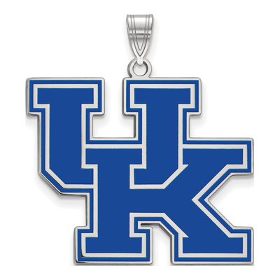 University of Kentucky Sterling Silver Extra Large Enamel Pendant