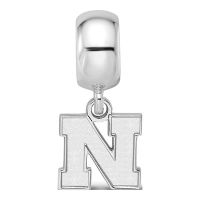 University of Nebraska Sterling Silver Extra Small Letter N Dangle Bead – view 4