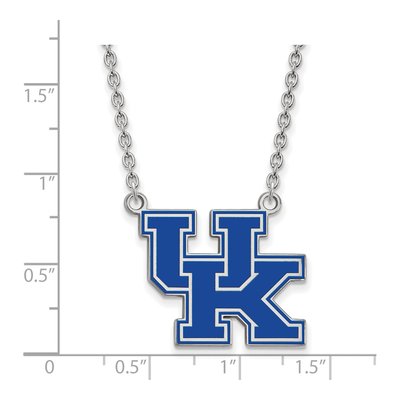 University of Kentucky Sterling Silver Large Enamel Pendant Necklace – view 2