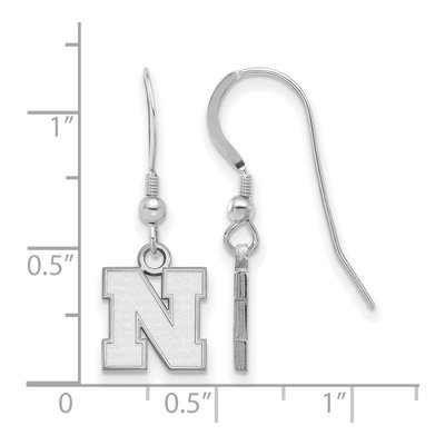 University of Nebraska Sterling Silver Wire Letter N Earrings – view 2