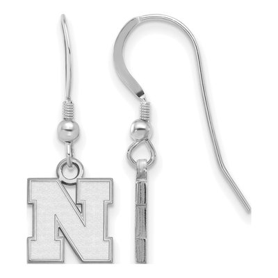 University of Nebraska Sterling Silver Wire Letter N Earrings