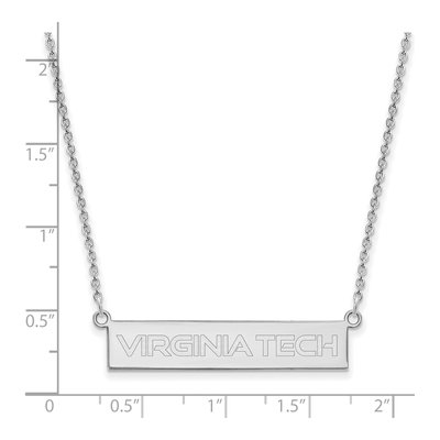 Virginia Tech Sterling Silver Small Bar Necklace – view 2