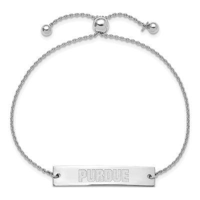 Purdue University Sterling Silver Bar Bracelet – view 2