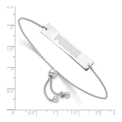 Purdue University Sterling Silver Bar Bracelet – view 3
