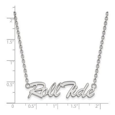 University of Alabama Sterling Silver Large Roll Tide Script Necklace – view 2