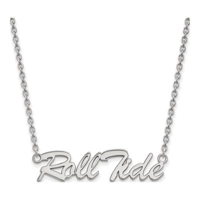 University of Alabama Sterling Silver Large Roll Tide Script Necklace