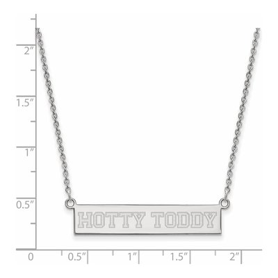 University of Mississippi Sterling Silver Small Ole Miss Bar Necklace – view 2