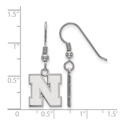 University of Nebraska Sterling Silver Letter N Earrings – view 2