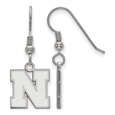 University of Nebraska Sterling Silver Letter N Earrings