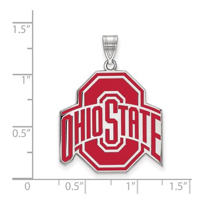 Ohio State University Sterling Silver Extra Large Enamel Pendant – view 2