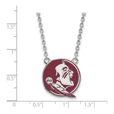 Florida State University Sterling Silver Large FSU Seminoles Enamel Pendant Necklace – view 2