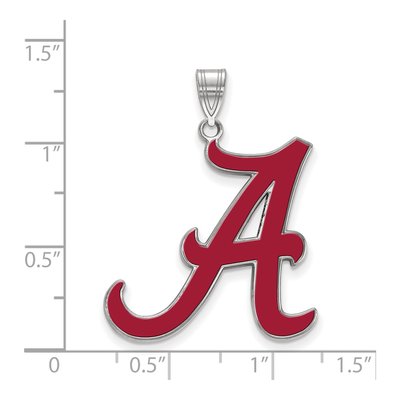 University of Alabama Sterling Silver Extra Large Letter A Pendant – view 2