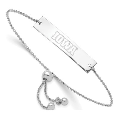 University of Iowa Sterling Silver Bar Bracelet