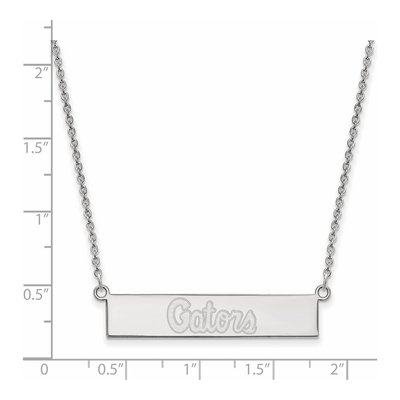 University of Florida Sterling Silver Small Gators Bar Necklace – view 2