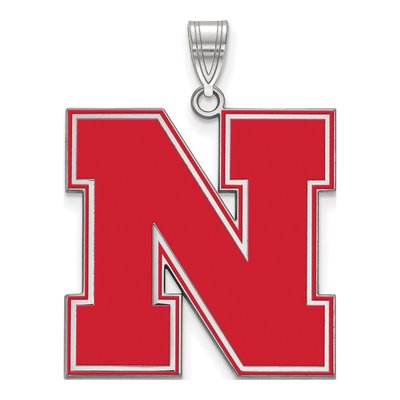 University of Nebraska Sterling Silver Extra Large Letter N Pendant