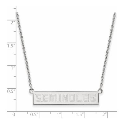 Florida State University Sterling Silver Small FSU Seminoles Bar Necklace – view 2