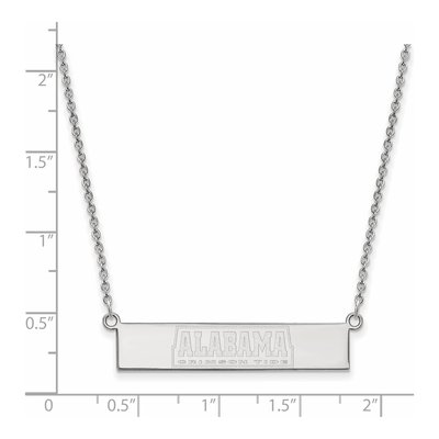 University of Alabama Sterling Silver Medium Crimson Tide Bar Pendant – view 2